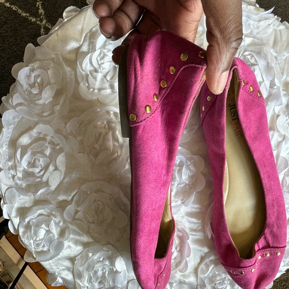 JustFab Studded Ballet Flats. Color Pink. Size 9.5 - Picture 9 of 10